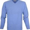 Lamswollen Truien William Lockie Pullover Lamswol V Surf Mid Blue