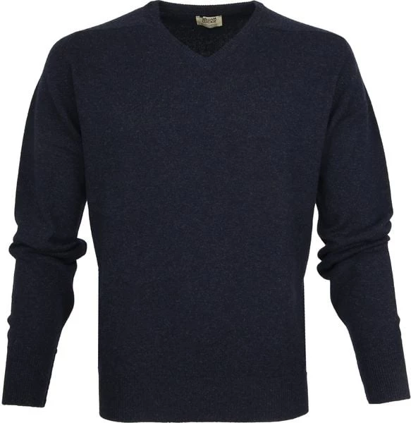 Lamswollen Truien William Lockie Pullover Lamswol V Midnight Navy 4 Lamswollen Truien William Lockie Pullover Lamswol V Midnight Navy - Afbeelding 4