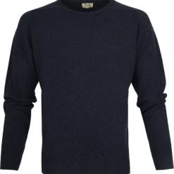 Lamswollen Truien William Lockie Pullover Lamswol O Midnight Navy -Truien & Vesten Verkoop winkel 2631 4 1