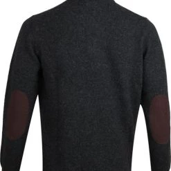 Wollen Truien Voor Heren Barbour Trui Wol Patch Antraciet -Truien & Vesten Verkoop winkel 60299 10