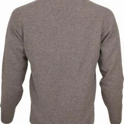 Lamswollen Truien William Lockie Pullover Lamswol Vole Bruin Grijs -Truien & Vesten Verkoop winkel 61622 3 1