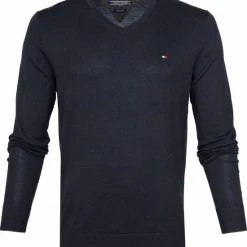 Tommy Hilfiger Pullover V-Hals Navy -Truien & Vesten Verkoop winkel 61696 4 1