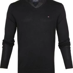 Tommy Hilfiger Pullover V-Hals Zwart -Truien & Vesten Verkoop winkel 61697 1 1