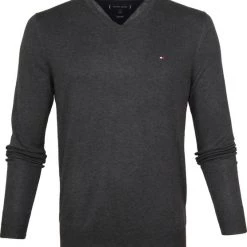 Tommy Hilfiger Pullover V-Hals Antraciet