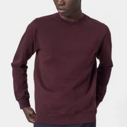 Sweaters Colorful Standard Sweater Organic Bordeaux -Truien & Vesten Verkoop winkel 64219 5
