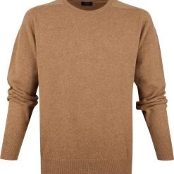 Wollen Truien Voor Heren William Lockie Lamswol Camel