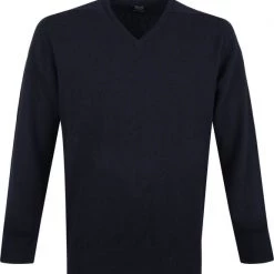 Wollen Truien Voor Heren William Lockie V-Hals Lamswol Navy -Truien & Vesten Verkoop winkel 64279 1 1