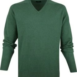 Wollen Truien Voor Heren William Lockie V-Hals Lamswol Groen -Truien & Vesten Verkoop winkel 64280 1 1