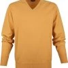 Wollen Truien Voor Heren William Lockie V-Hals Lamswol Geel