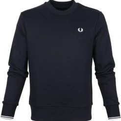Sweaters Fred Perry Sweater Logo Navy -Truien & Vesten Verkoop winkel 66690 1 1