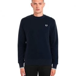 Sweaters Fred Perry Sweater Logo Navy -Truien & Vesten Verkoop winkel 66690 4
