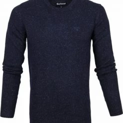 Lamswollen Truien Barbour Tisbury Trui Wolmix Donkerblauw