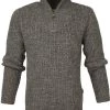 Wollen Truien Voor Heren Barbour NewTyne Zip Trui Wol Donkergroen