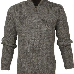 Wollen Truien Voor Heren Barbour NewTyne Zip Trui Wol Donkergroen