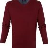 Suitable Katoen Vini Pullover V-Hals Bordeaux