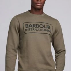 Sweaters Barbour International Trui Logo Khaki -Truien & Vesten Verkoop winkel 70669 2 1