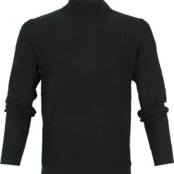 Wollen Truien Voor Heren Blue Industry Coltrui Mix Wol KBIW21 Donkergroen