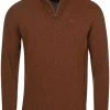 Lamswollen Truien Barbour Half Zip Trui Lamswol Bruin