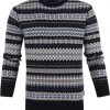Lamswollen Truien Barbour Isle Trui Wol Dessin Donkerblauw