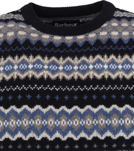 Lamswollen Truien Barbour Isle Trui Wol Dessin Donkerblauw 2 Lamswollen Truien Barbour Isle Trui Wol Dessin Donkerblauw - Afbeelding 2