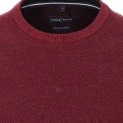 Casa Moda Pullover O-Hals Melange Rood -Truien & Vesten Verkoop winkel 71204 2 1