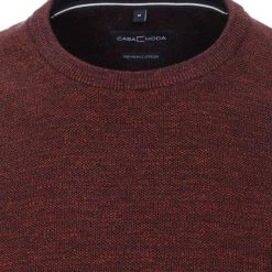 Casa Moda Pullover O-Hals Melange Bordeaux -Truien & Vesten Verkoop winkel 71205 2 1