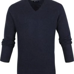Lamswollen Truien Suitable Lamswol Trui V-Hals Donkerblauw -Truien & Vesten Verkoop winkel 71301 1 1