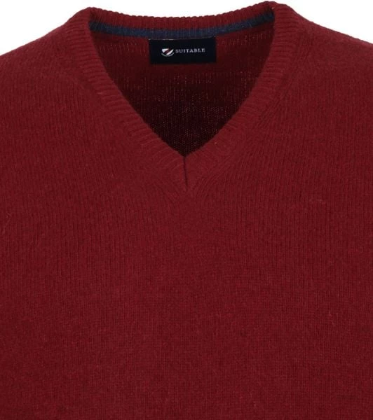 Lamswollen Truien Suitable Lamswol Trui V-Hals Bordeaux 6 Lamswollen Truien Suitable Lamswol Trui V-Hals Bordeaux - Afbeelding 6