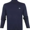 Truien Van Merino Wol Fred Perry Coltrui K9552 Donkerblauw