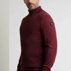 Coltruien Voor Heren Vanguard Coltrui Knitted Bordeaux -Truien & Vesten Verkoop winkel 71537 5