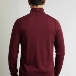 Coltruien Voor Heren Vanguard Coltrui Knitted Bordeaux -Truien & Vesten Verkoop winkel 71537 6