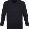 Suitable Respect Vini Pullover V-Hals Donkerblauw