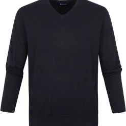 Suitable Respect Vini Pullover V-Hals Donkerblauw