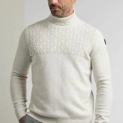 Coltruien Voor Heren Vanguard Coltrui Knitted Off-White -Truien & Vesten Verkoop winkel 71622 3 1