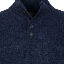 Lamswollen Truien Suitable Lamswol Mocker Pull Donkerblauw -Truien & Vesten Verkoop winkel 71734 2 1
