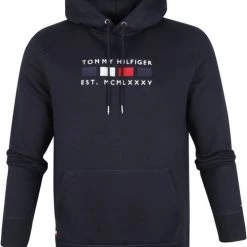 Hoodies Tommy Hilfiger Hoodie Four Flags Donkerblauw -Truien & Vesten Verkoop winkel 71791 1 1