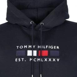Hoodies Tommy Hilfiger Hoodie Four Flags Donkerblauw -Truien & Vesten Verkoop winkel 71791 2 1
