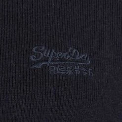 Schipperstruien & Truien Met Rits Superdry Henley Half Zip Pullover Donkerblauw -Truien & Vesten Verkoop winkel 71894 3