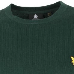 Lyle And Scott Wollen Truien Voor Heren Lyle & Scott Donker Groene Trui -Truien & Vesten Verkoop winkel 72143 2