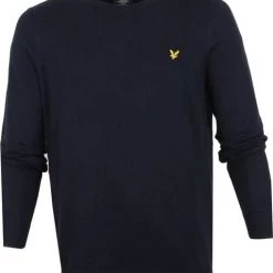 Lyle And Scott Wollen Truien Voor Heren Lyle & Scott Navy Trui -Truien & Vesten Verkoop winkel 72144 1 1