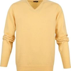 Wollen Truien Voor Heren William Lockie V-Hals Geel Lamswol -Truien & Vesten Verkoop winkel 72150 1 1