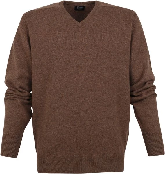 Wollen Truien Voor Heren William Lockie V-Hals Lamswol Bruin 1 Wollen Truien Voor Heren William Lockie V-Hals Lamswol Bruin
