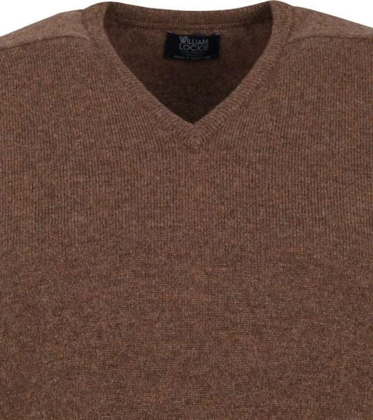 Wollen Truien Voor Heren William Lockie V-Hals Lamswol Bruin 6 Wollen Truien Voor Heren William Lockie V-Hals Lamswol Bruin - Afbeelding 6