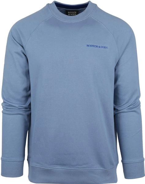 Sweaters Scotch And Soda Sweater Logo Blauw 1 Sweaters Scotch And Soda Sweater Logo Blauw