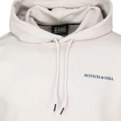 Hoodies Scotch And Soda Logo Hoodie Beige -Truien & Vesten Verkoop winkel 73552 2