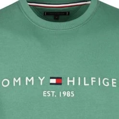 Sweaters Tommy Hilfiger Sweater Logo Mid Groen -Truien & Vesten Verkoop winkel 73878 2 1