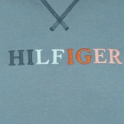 Sweaters Tommy Hilfiger Sweater Contrast Logo Lichtblauw -Truien & Vesten Verkoop winkel 73880 3