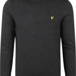 Lyle And Scott Wollen Truien Voor Heren Lyle & Scott Trui Mix Wol Donkergrijs
