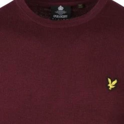 Lyle And Scott Wollen Truien Voor Heren Lyle & Scott Sweater Mix Wol Bordeaux Rood -Truien & Vesten Verkoop winkel 74221 2 1