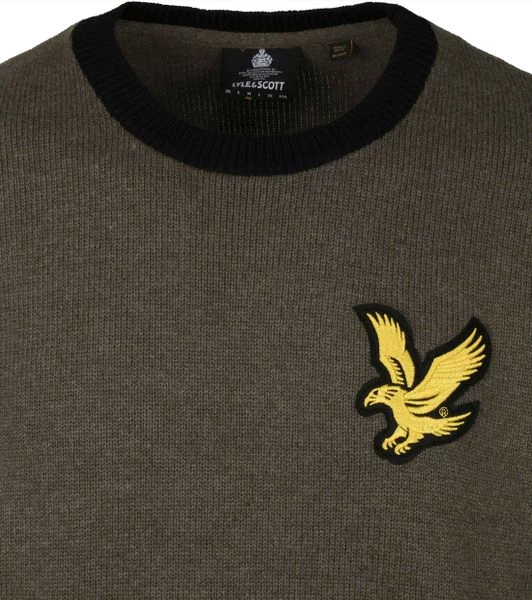 Lyle And Scott Sweaters Lyle & Scott Trui Logo Olijfgroen 2 Lyle And Scott Sweaters Lyle & Scott Trui Logo Olijfgroen - Afbeelding 2